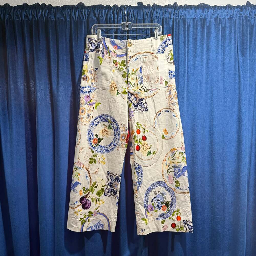 Maeve Anthropologie The Colette Cropped Wide-Leg...